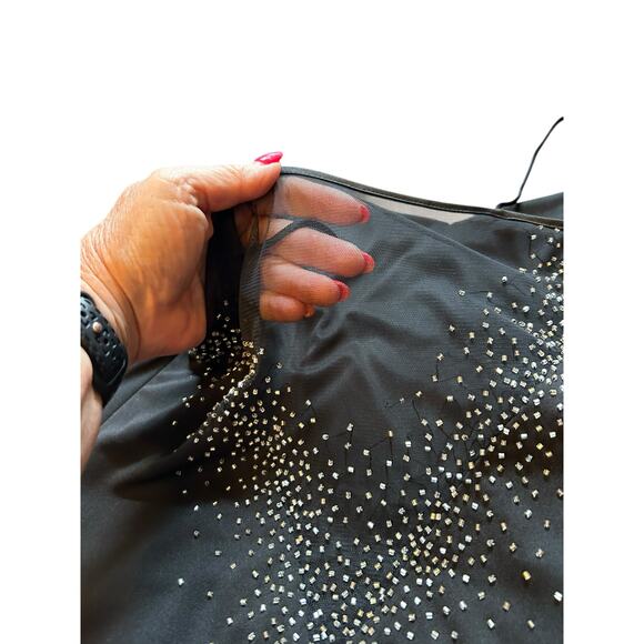 Dave and Johnny Black Sparkle Gown - Size 13/14 - Picture 12 of 16